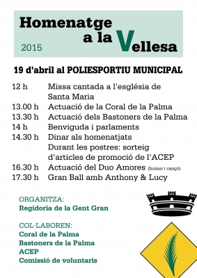 Programa d'actes de la festa de la Vellesa 2015